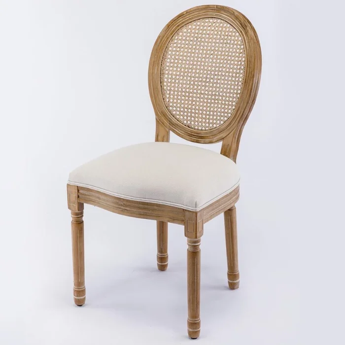 Silla Luis XV Esterillada en Beige - Sillas, Uruguay | La Cueva Muebles, vista 8