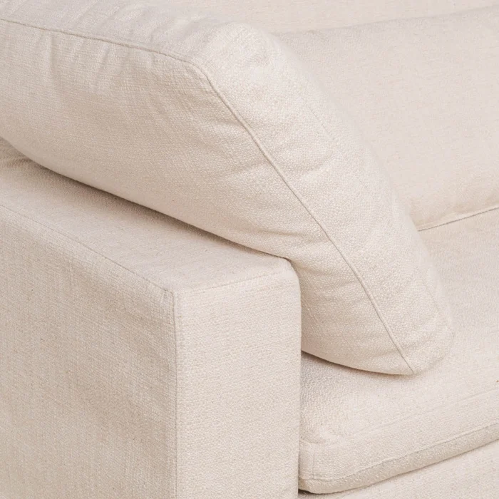 Sofá C/chaise Y Fundas Desmontables 3 Cuerpos Tela-premium Natural-beige Moma Natural en Madera natural - Sillones y sofás, Uruguay | Divino, vista 7