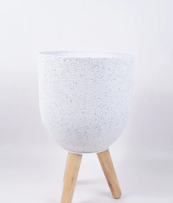 Maceta Teli - Blanco en Blanco - Decoración, Uruguay | Indian