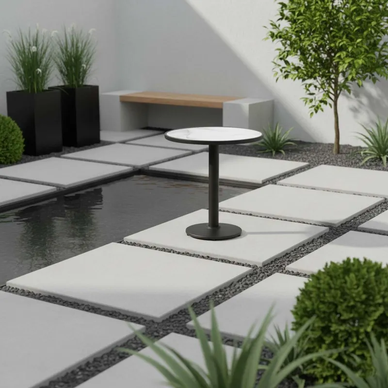 Mesa Acero Blanco Cadiz en Negro - Muebles para el exterior, Uruguay | Divino