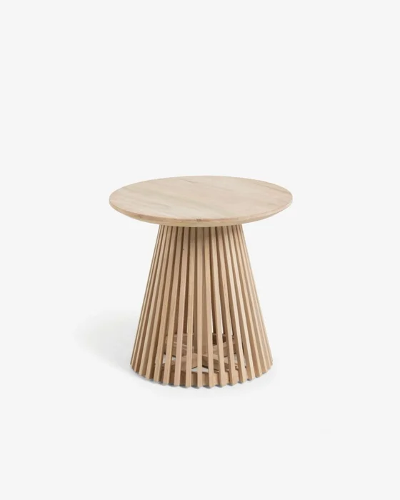 Mesa auxiliar Jeanette madera maciza de teca Ø 50 cm en Madera natural - Mesas de arrimo, Uruguay | Kavehome