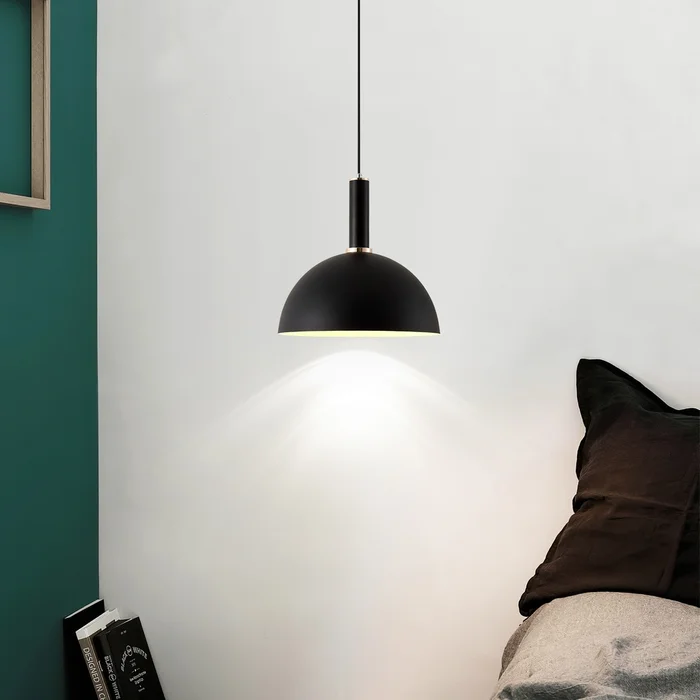 Luminaria lampara colgante 25cm Negro en Negro - Lámparas colgantes, Uruguay | Decotech