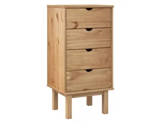 Cajonera 4 C Mel/gris Linea Nordica en Madera Maciza en Madera natural - Cómodas, Uruguay | Quesal, vista 4