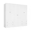 Ropero Americana PLUS 6 puertas 4 cajones - 100% MDF - Blanco en Blanco - Roperos y placares, Uruguay | Rústico Hogar, vista 1 de 5