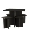 Conjunto de mesa y 4 banquetas Nogal/Negro en Negro - Mesas de comedor, Uruguay | Que Sal Muebleria, vista 3 de 9