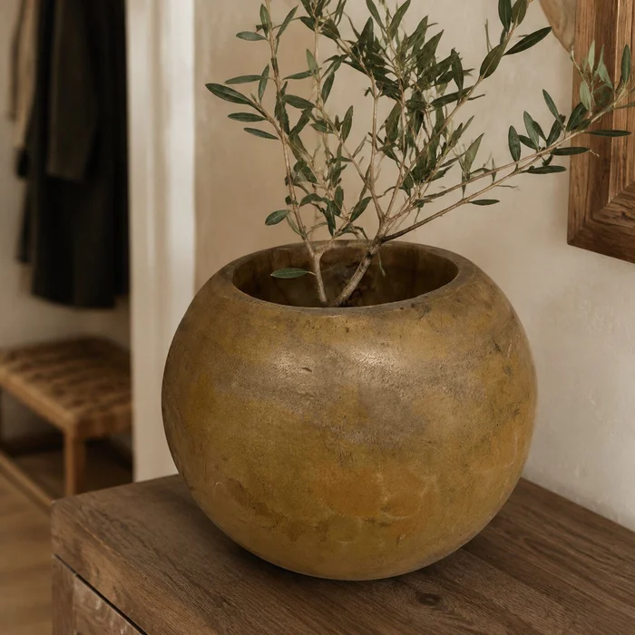 Vasija Madera en Mostaza - Decoración, Uruguay | Camino a Casa, vista 2