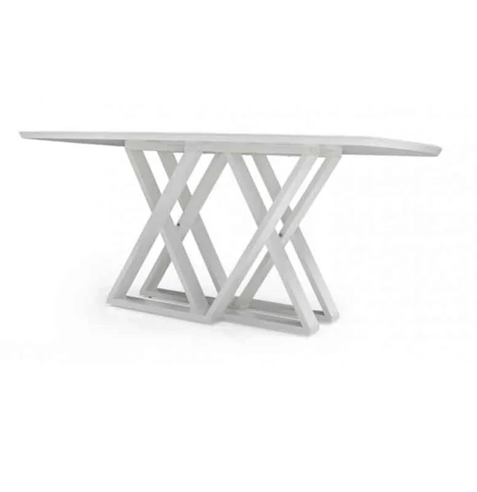 MESA DE COMEDOR 170 X 110 - TAPA SEMI OVAL - OFF WHITE en Blanco - Mesas de comedor, Uruguay | Champagne Home