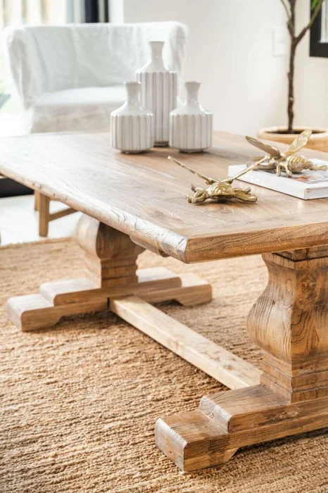 MESA LIVING DE OLMO ISABEL - 1.30 X 0.70 MTS en Madera natural - Mesas de living, Uruguay | La Iberica