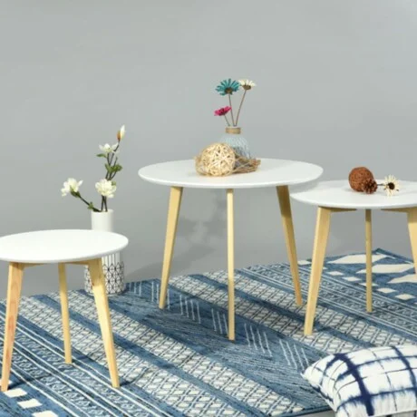 Set de mesas de living Agle en Blanco - Mesas de living, Uruguay | La Cueva Muebles, vista 9