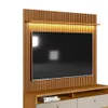 Rack con Panel Ouro Preto Listones de madera y Led 180cm MDF/MDP - Muebles para TV, Uruguay | Balton, vista 4 de 7