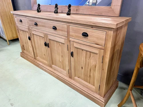 Aparador Bargueño Madera Maciza Arenado 180x90x38 - Ozark A Eleccion en Madera natural - Aparadores y recibidores, Uruguay | Ozark Home, vista 4