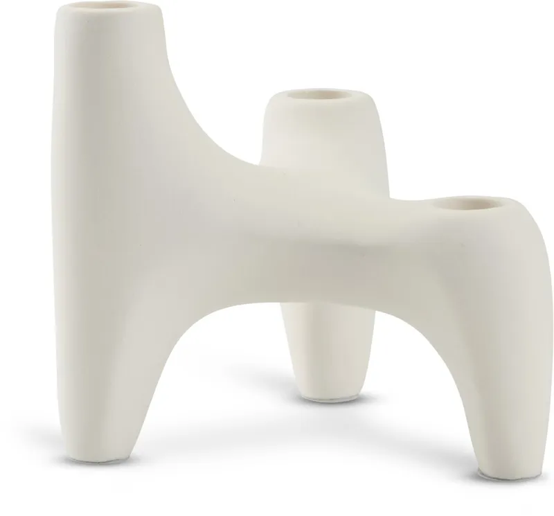 Portavelas VIGNIR A13xL16xA15cm blanco en Blanco - Velas y Portavelas, Uruguay | JYSK