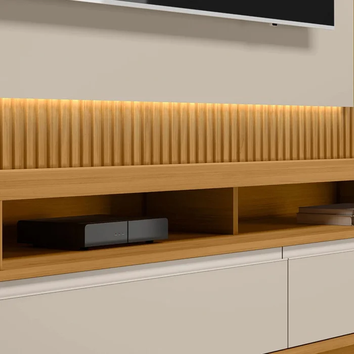 Modular para Tv San Paulo Rack + Panel - Línea Haus en Multicolor - Muebles para TV, Uruguay | Ecowood, vista 5