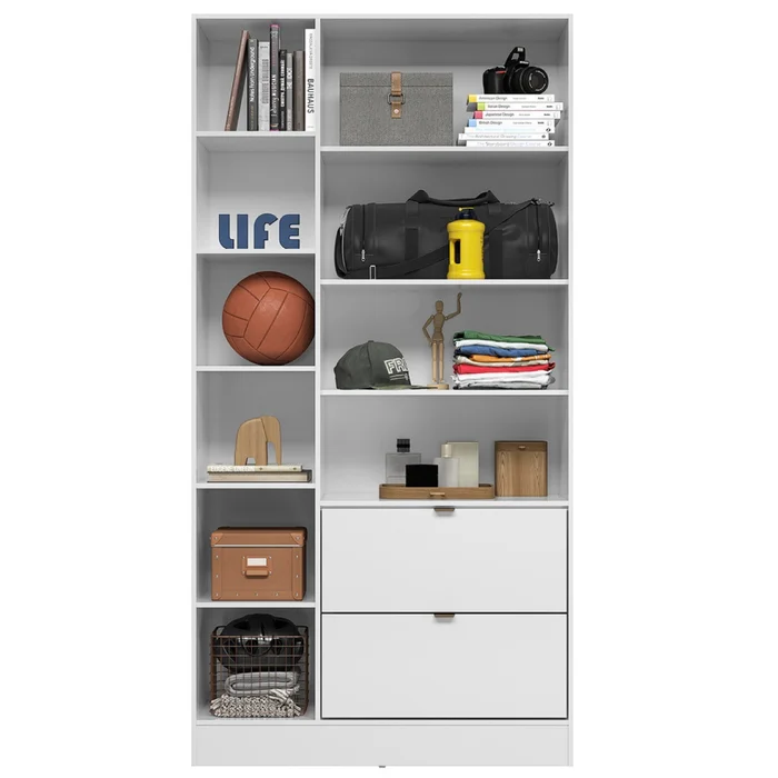 ARMARIO MULTIUSO 2PUERTAS 2C CON ESPEJO JOY - BLANCO 21240/0 - Roperos y placares, Uruguay | Rosas Hermanos, vista 3