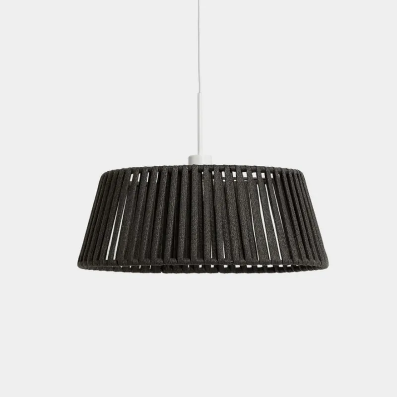 Pantalla para lámpara de techo Aldet de cuerda plana - negro Ø46 cm en Negro - Muebles para el exterior, Uruguay | Kavehome