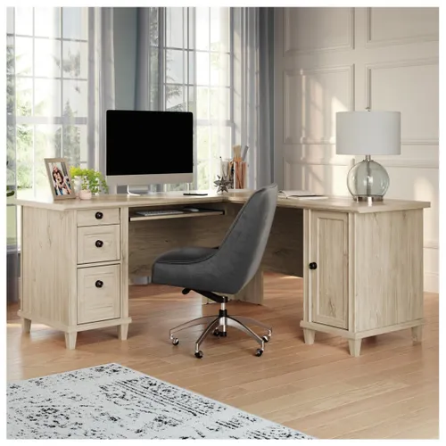 Escritorio Esquinero en L - Sauder - Linea Hammond en Madera natural - Escritorios, Uruguay | Rústico Hogar