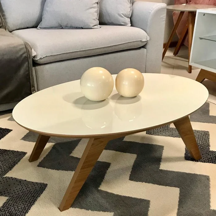 Mesa ratona Lali 90cm 100% Mdf en Blanco - Mesas de living, Uruguay | Balton