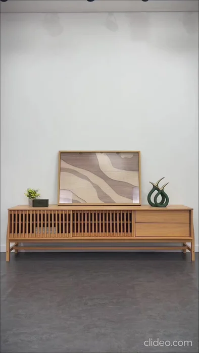 Rack TV 180cm Ader - Madera Maciza en Madera natural - Muebles para TV, Uruguay | Balton, vista 6
