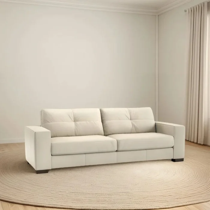 SOFA 100% CUERO - 3 CUERPOS - MODELO DOMINI - PERLA MATE en Beige - Sillones y sofás, Uruguay | Champagne Home, vista 2