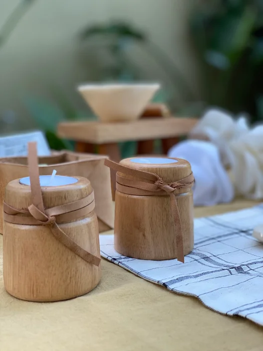 Candelabros de madera peque – Set x2 en Madera natural - Velas y Portavelas, Uruguay | Dreams On Time, vista 43