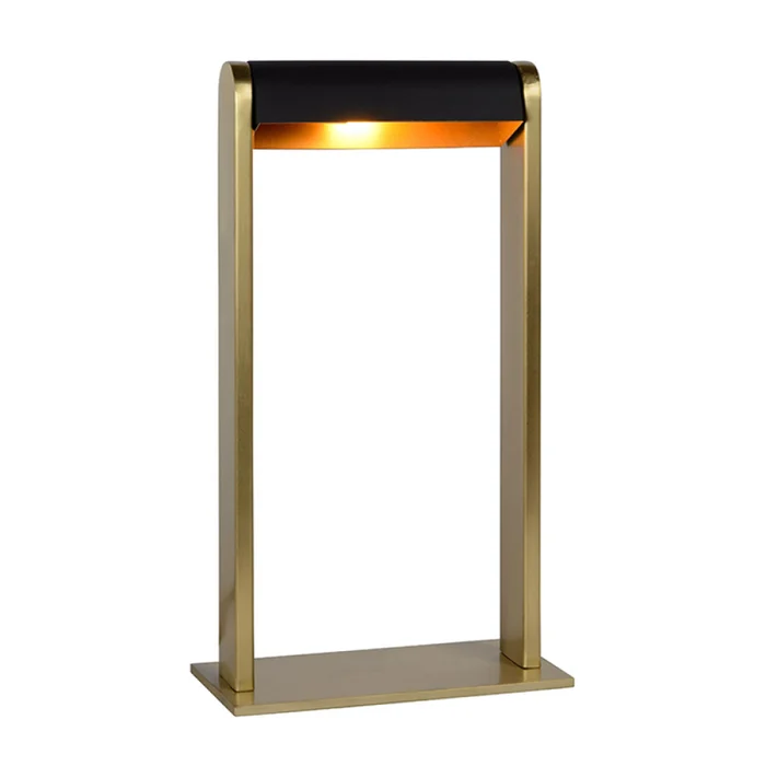 Lámpara de Mesa Gilly Dorado en Amarillo - Lámparas de mesa, Uruguay | Serlux