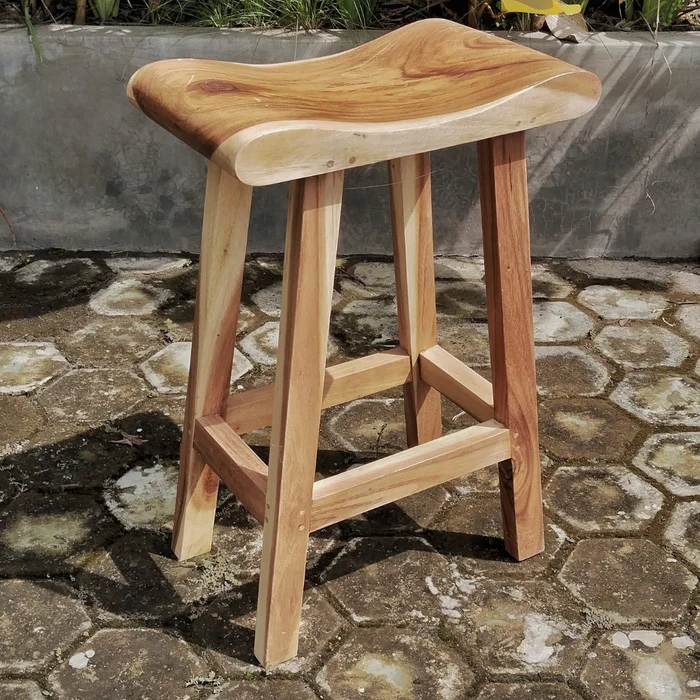 Taburete de Teca Baik | Casakos en Madera natural - Butacas, banquetas y puffs, Uruguay | Casakos, vista 4