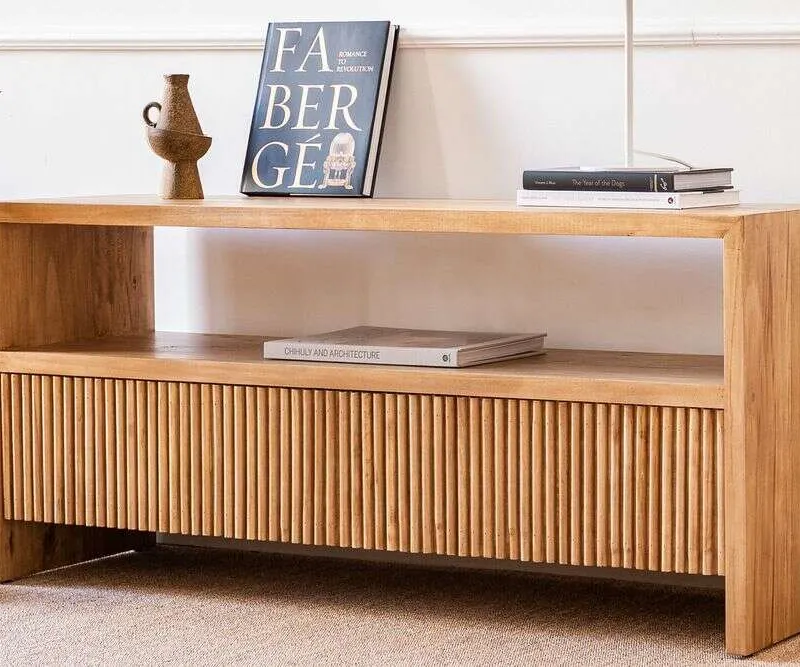 RACK STUDIO NATURAL- 1.40 MTS en Madera natural - Muebles para TV, Uruguay | La Iberica