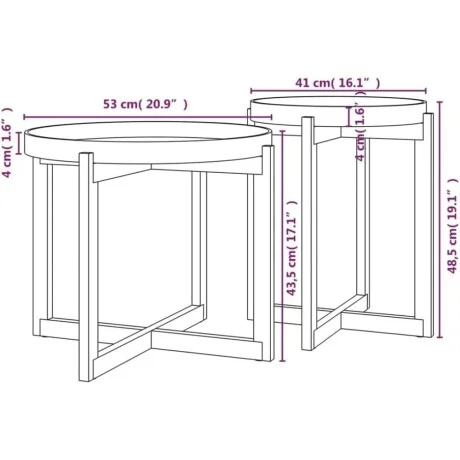 Set de mesas Upsala en Blanco - Mesas de living, Uruguay | La Cueva Muebles, vista 10
