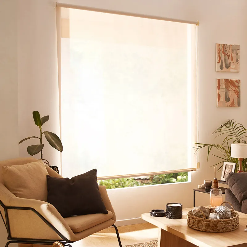Cortina Roller Sunscreen 150 x 160 cm en Beige - Textiles, Uruguay | Arredo