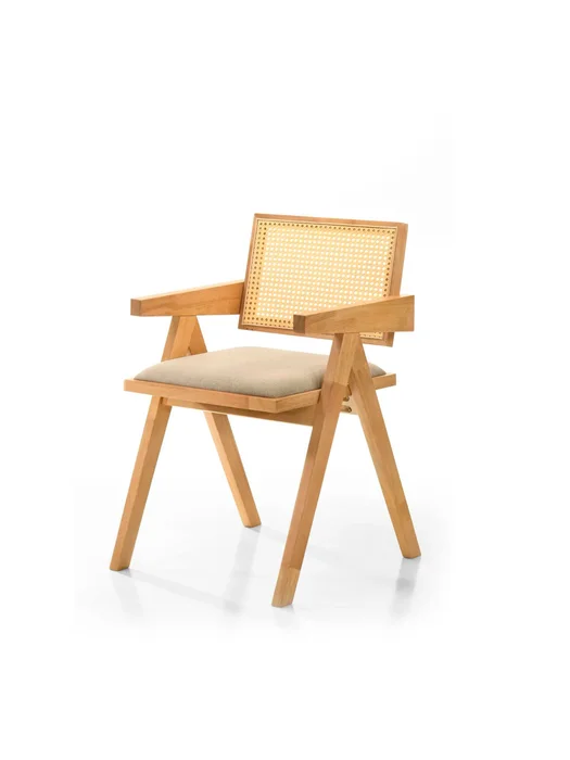 Silla Phuket Inari Madera de Caucho/Rattan Natural - Natural en Madera natural - Butacas, banquetas y puffs, Uruguay | Berna home