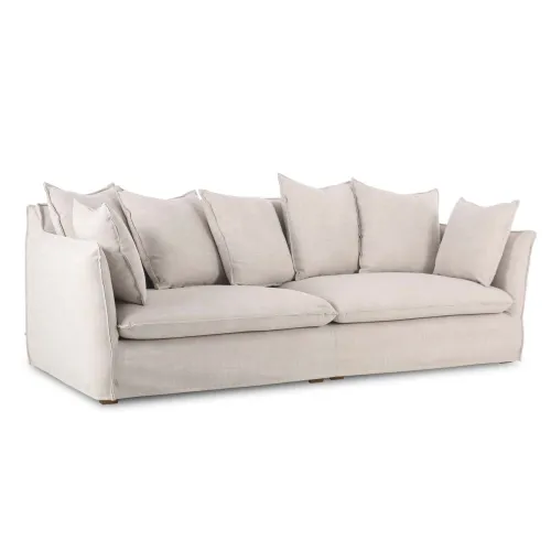 Sofá 4 Cuerpos Tela-premium Natural-beige Bahama Natural en Beige - Sillones y sofás, Uruguay | Divino