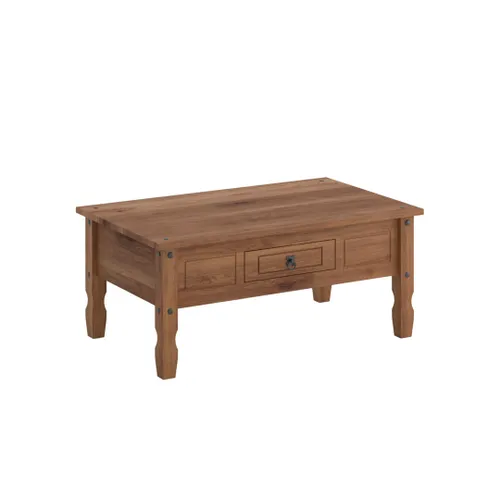 MESA DE LIVING LINEA MEXICANA 1 CAJON NOGAL MEX020NO - Mesas de living, Uruguay | Rosas Hermanos