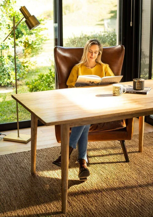 MESA COMEDOR NORDICA - OLMO NATURAL - 1.50 X 0.90 MTS en Madera natural - Mesas de comedor, Uruguay | La Iberica, vista 10