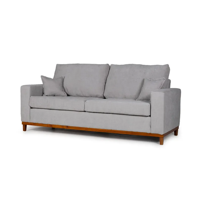 Sofá Marau - Tela Microfibra - 3 cuerpos - Berlin 05 (Ceniza) en Beige - Sillones y sofás, Uruguay | NYR