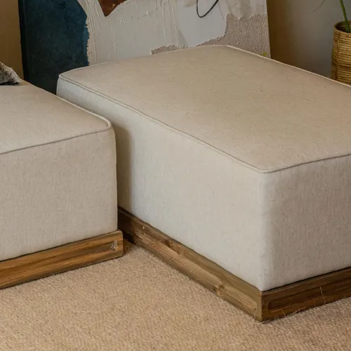 Puff Emma en Beige - Sillones y sofás, Uruguay | De Arcos