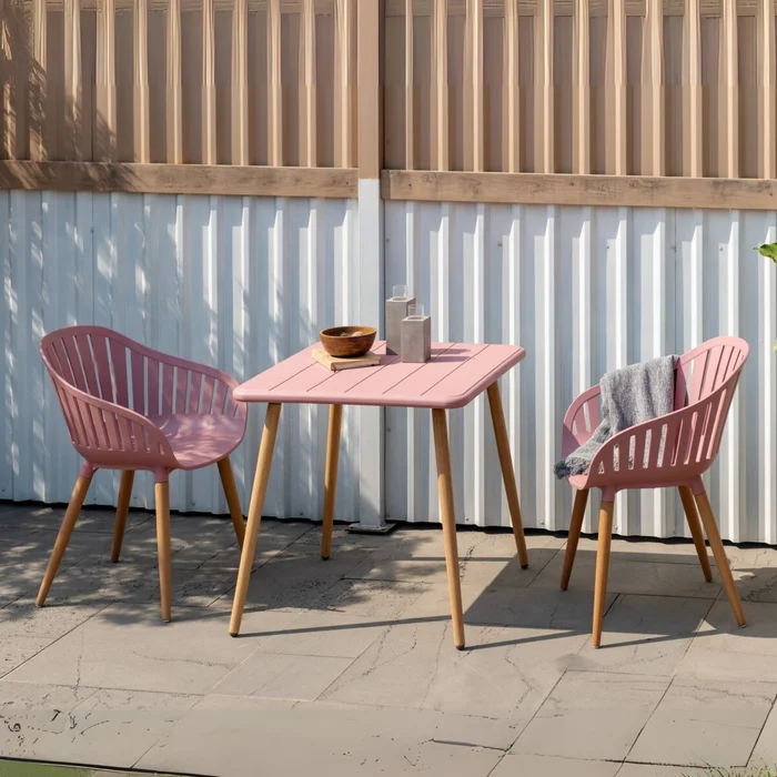 Mesa De Exterior - Eucaliptus Nassau - Rosa en Rosa - Muebles para el exterior, Uruguay | Rústico Hogar, vista 2