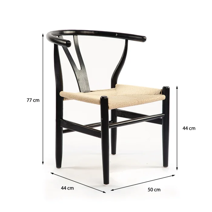 Silla Wishbone - Negro con natural en Negro - Sillas, Uruguay | Walnut, vista 4