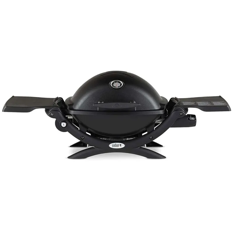 Barbacoa A Gas Negro Acero Inoxidable Weber Q1200 en Negro - Exterior, Uruguay | Divino