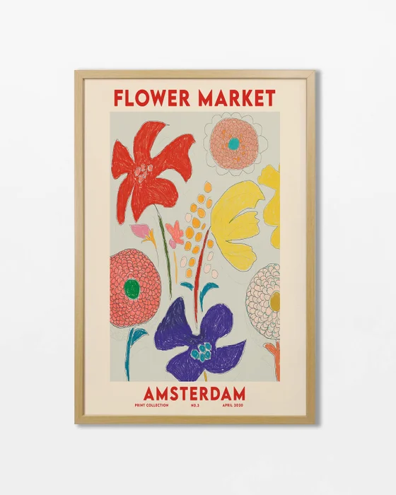 Flower Market - Amsterdam en Multicolor - Láminas, Uruguay | La Cuadrería
