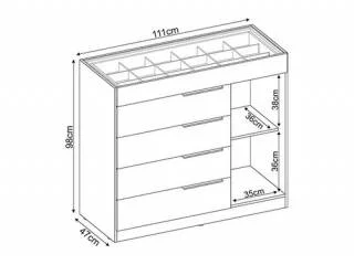 Tocador con caja de joyería 5C LUME - Almendra en Madera natural - Cómodas, Uruguay | Quesal, vista 3