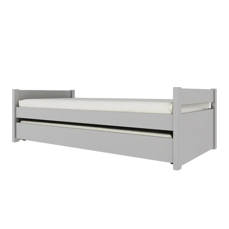 Cama Marinera Doublé 1 Plaza Madera Maciza - Linea Funcional - Gris en Gris - Dormitorio, Uruguay | Rústico Hogar
