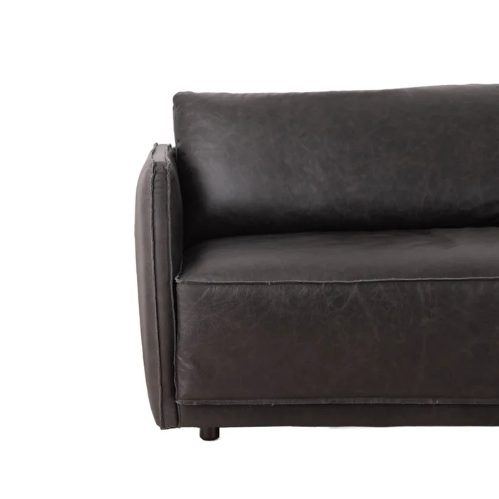Sillón C/chaise Cuero-100-natural Negro Romeo Tp3 La Paz en Negro - Sillones y sofás, Uruguay | Divino, vista 6