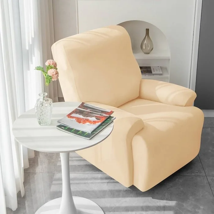 Funda sillón reclinable 1 cuerpo lisa - crema en Beige - Textiles, Uruguay | Buho Store, vista 2