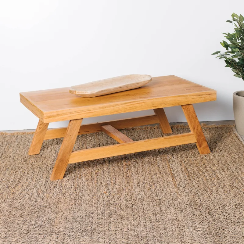 MESA RATONA FORMOSA ANG 120x60 en Madera natural - Mesas de living, Uruguay | Fundamento Muebles