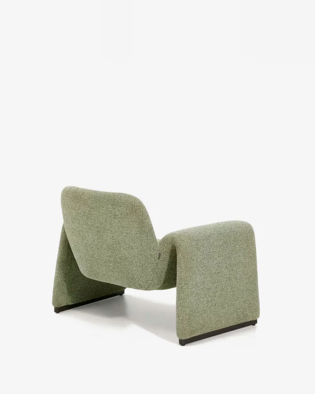 Butaca Melvia - de chenilla verde en Verde - Butacas, banquetas y puffs, Uruguay | Kavehome, vista 9