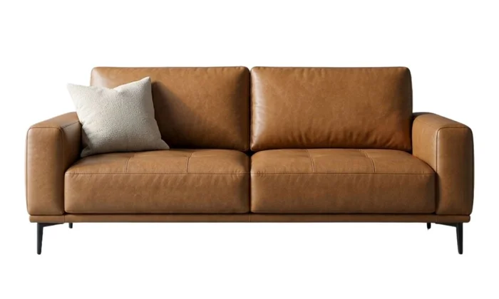 Sofa 3 cps LORENZO Cuero Vacuno - Whisky en Whisky - Sillones y sofás, Uruguay | Finkel