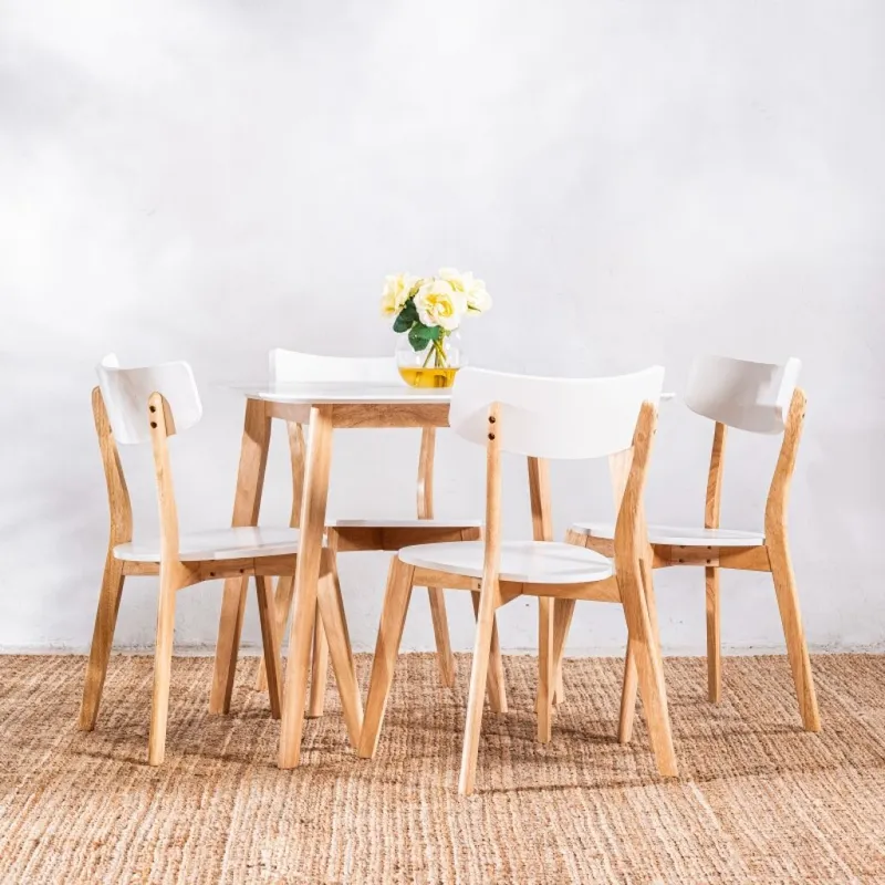 Juego De Comedor Julieta en Blanco - Mesas de comedor, Uruguay | Aihaus