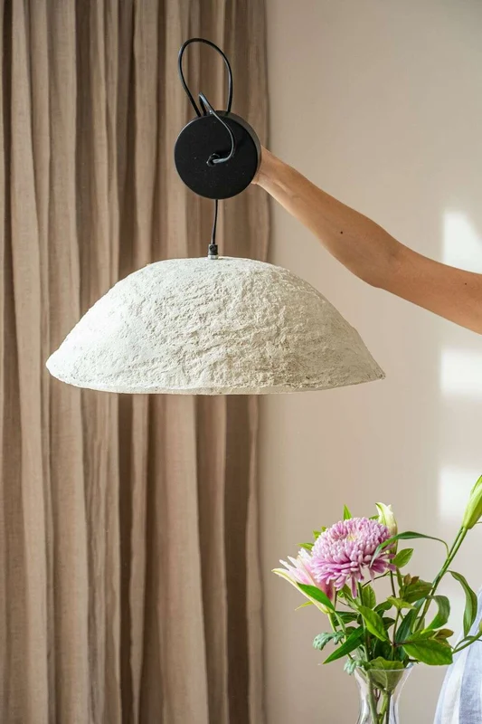 LAMPARA DE TECHO CUENCO - PAPEL MACHE en Blanco - Lámparas colgantes, Uruguay | La Iberica, vista 3