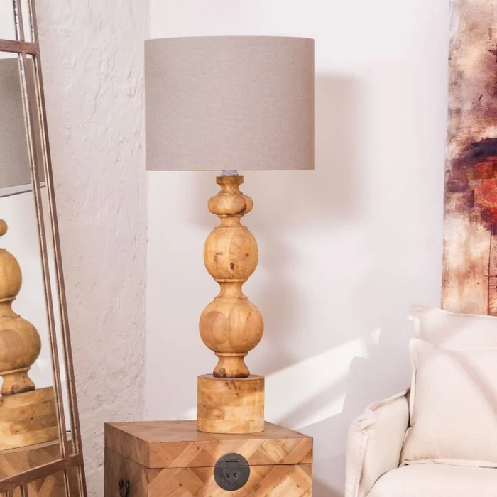 Lampara De Mesa Livigno en Madera natural - Lámparas de mesa, Uruguay | Aihaus