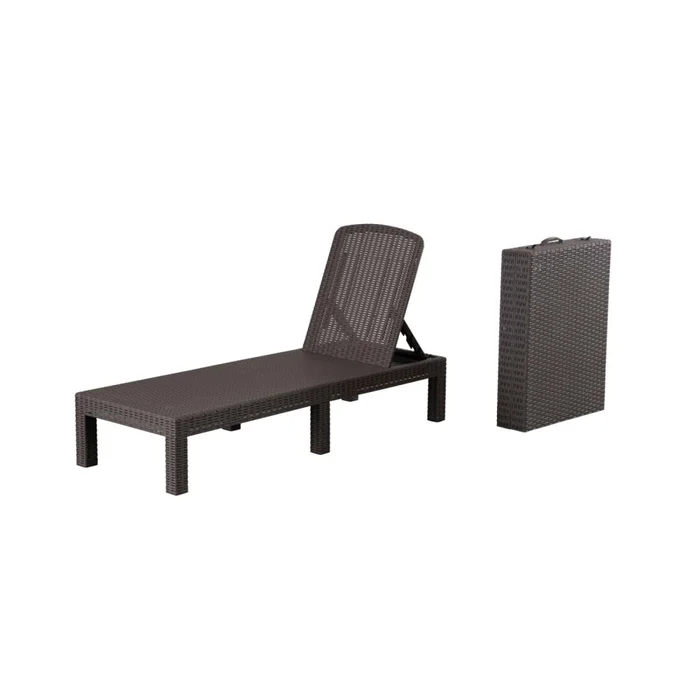 Reposera Plegable Polipropileno Marron Tulum en Marrón - Muebles para el exterior, Uruguay | Divino, vista 2